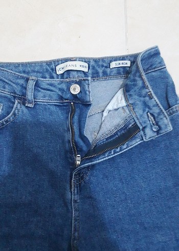 bayan  Mavi Loose Fit Mini Denim Şort - Görsel 2