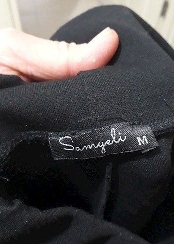 Siyah Süet Kemerli Kadın Tayt - Görsel 5