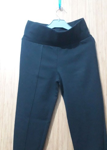 Siyah Süet Kemerli Kadın Tayt - Görsel 3