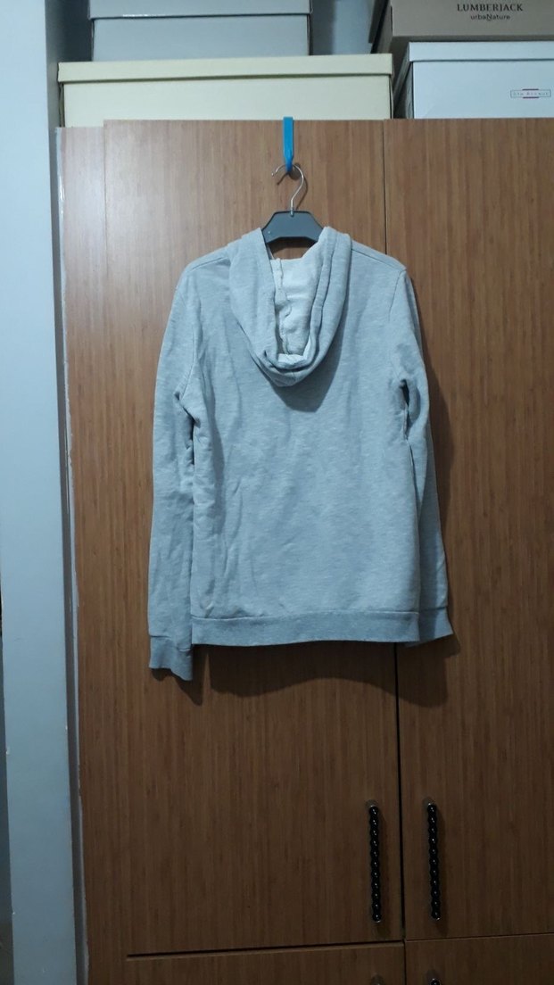 Gri Fermuarlı kız çocuk Sweatshirt - Görsel 4