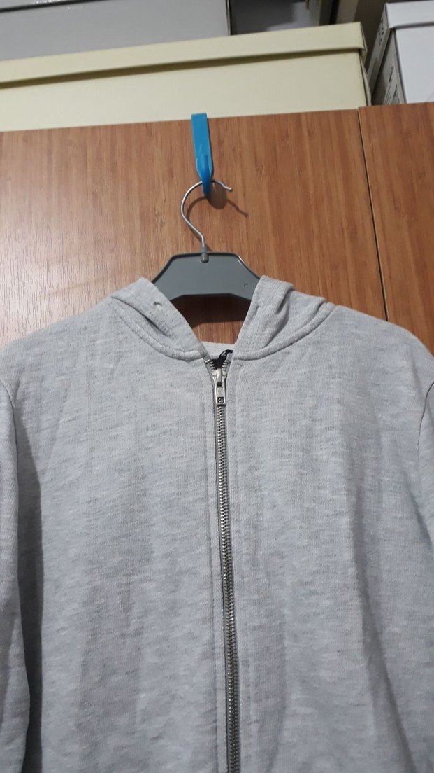 Gri Fermuarlı kız çocuk Sweatshirt - Görsel 3