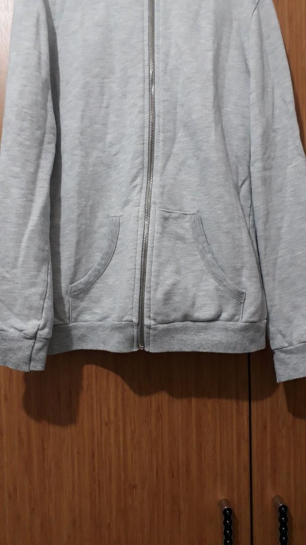 Gri Fermuarlı kız çocuk Sweatshirt - Görsel 2