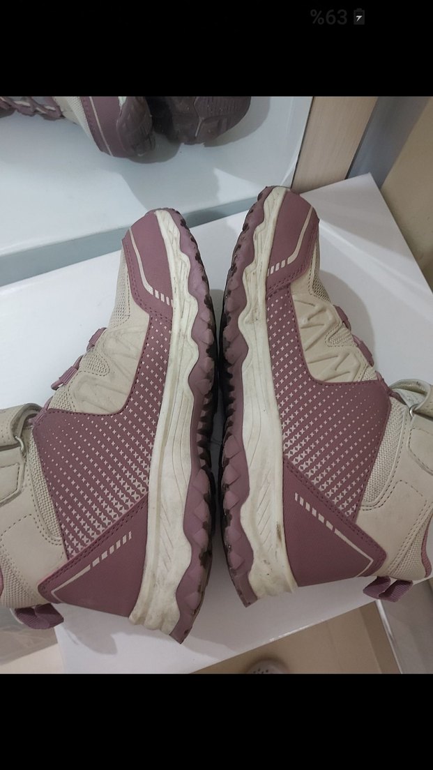 Kız Çocuk Mor Cırt Cırtlı Spor Ayakkabı - Görsel 4