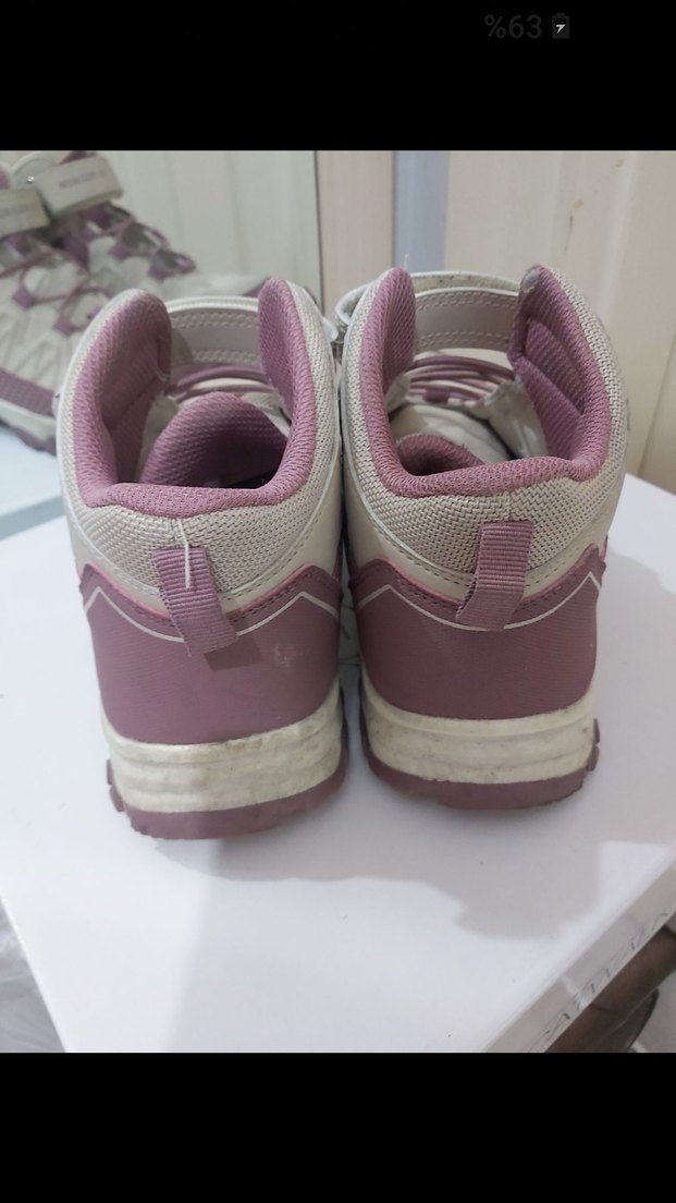 Kız Çocuk Mor Cırt Cırtlı Spor Ayakkabı - Görsel 5
