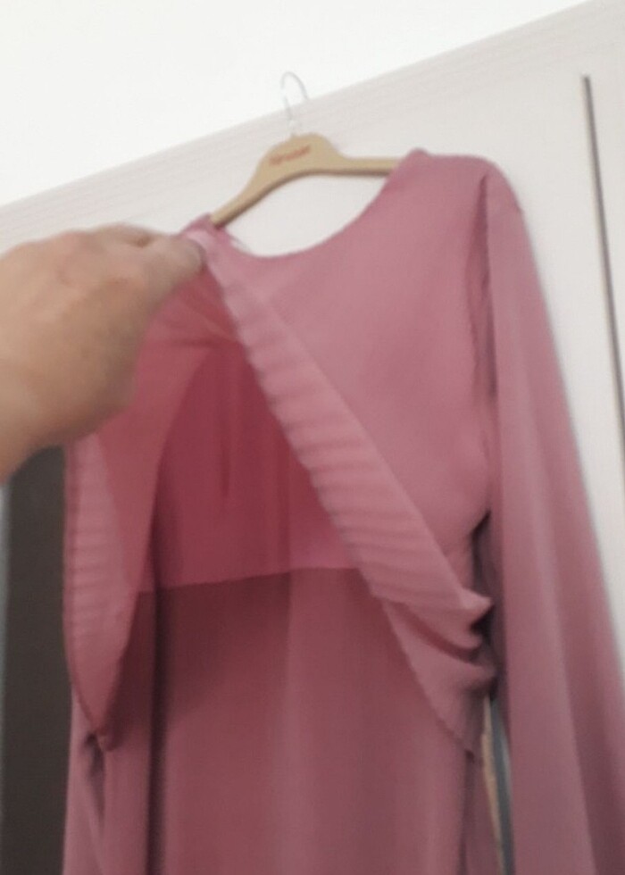 Bayan yazlık uzun elbise 2 defa kullandım  temiz  - Görsel 2