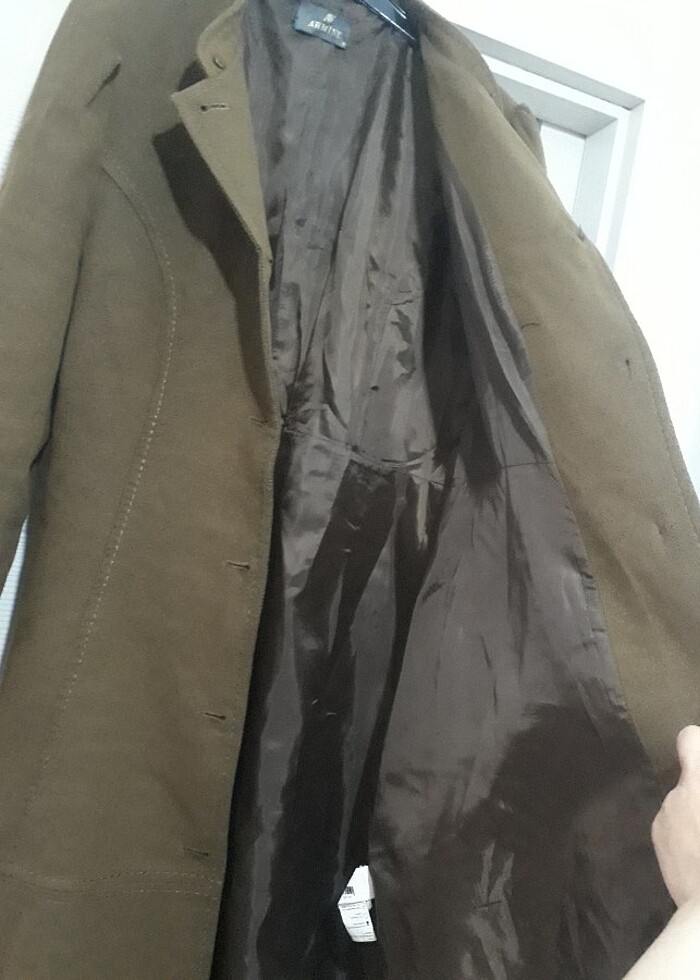 Bayan pardesü az kullanıldı temiz 2 düğme düştü duruyor yırtık d - Görsel 5