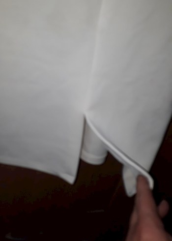 36 Beden beyaz Renk Beyaz Midi V Yakalı Kolsuz Elbise az kullanıldı