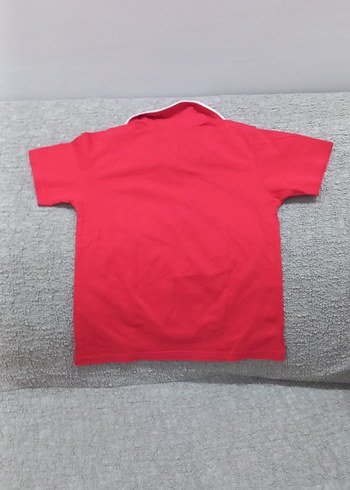 Kırmızı Pamuklu Kısa Kollu Polo Tişört - Görsel 6
