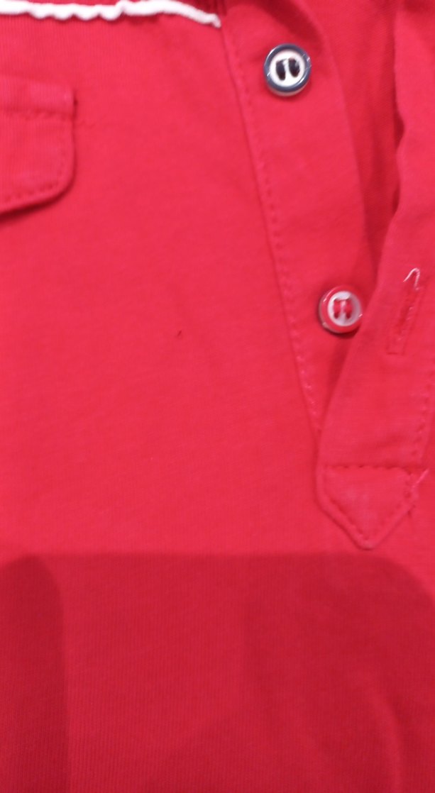 Kırmızı Pamuklu Kısa Kollu Polo Tişört - Görsel 5