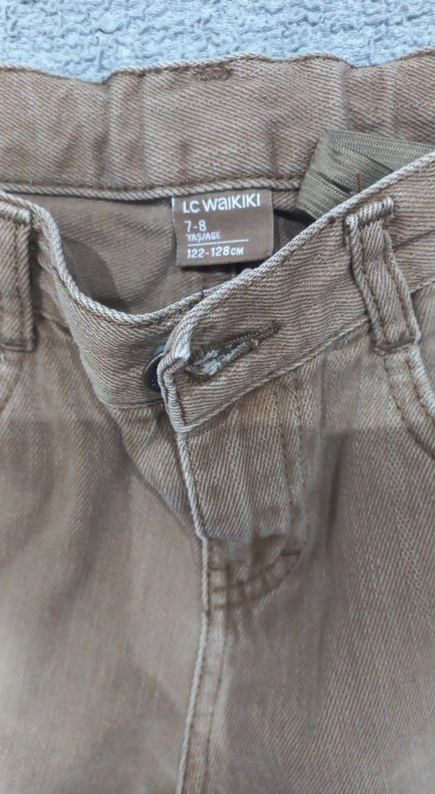 Kahverengi Erkek Çocuk Denim Pantolon - Görsel 5