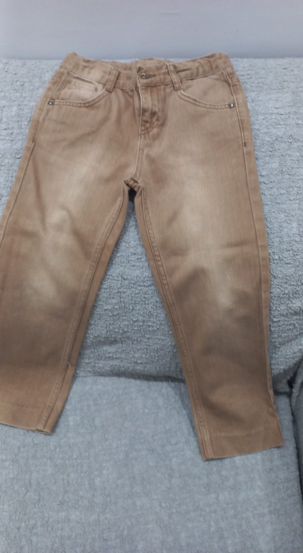 Kahverengi Erkek Çocuk Denim Pantolon - Görsel 3