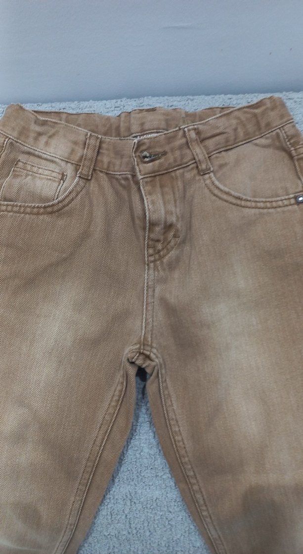 Kahverengi Erkek Çocuk Denim Pantolon - Görsel 4