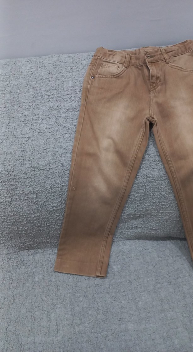 Kahverengi Erkek Çocuk Denim Pantolon - Görsel 2