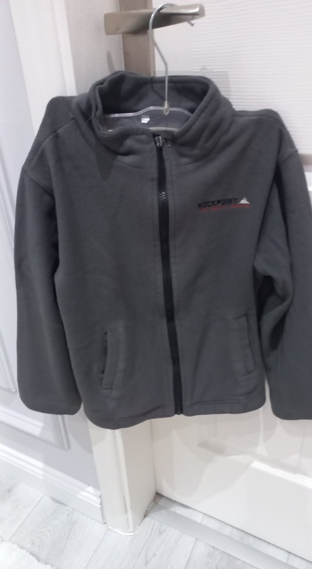 Gri Fermuarlı Erkek çocuk Polar Sweatshirt - Görsel 2