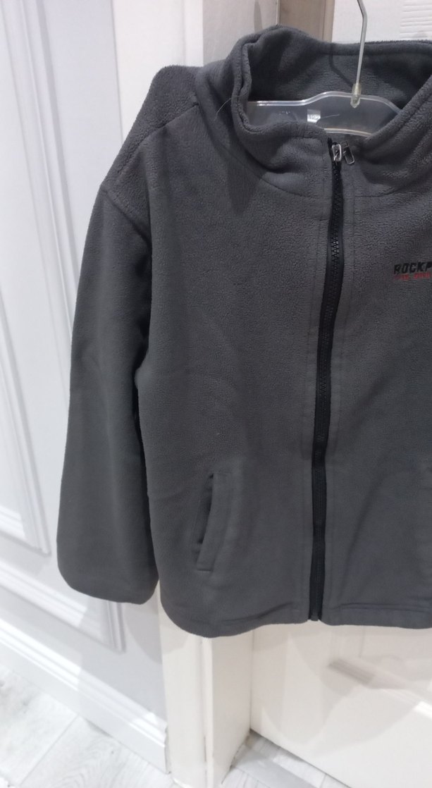 Gri Fermuarlı Erkek çocuk Polar Sweatshirt - Görsel 5