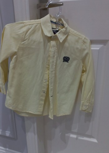 Sarı Pamuklu Düğmeli Erkek Gömlek - Görsel 9