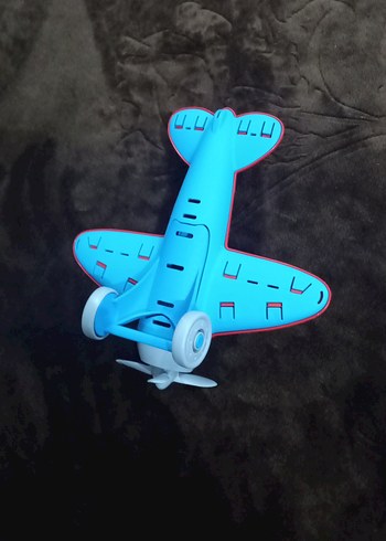 Pembe ve Mavi Renkli Oyuncak Uçak - Görsel 5