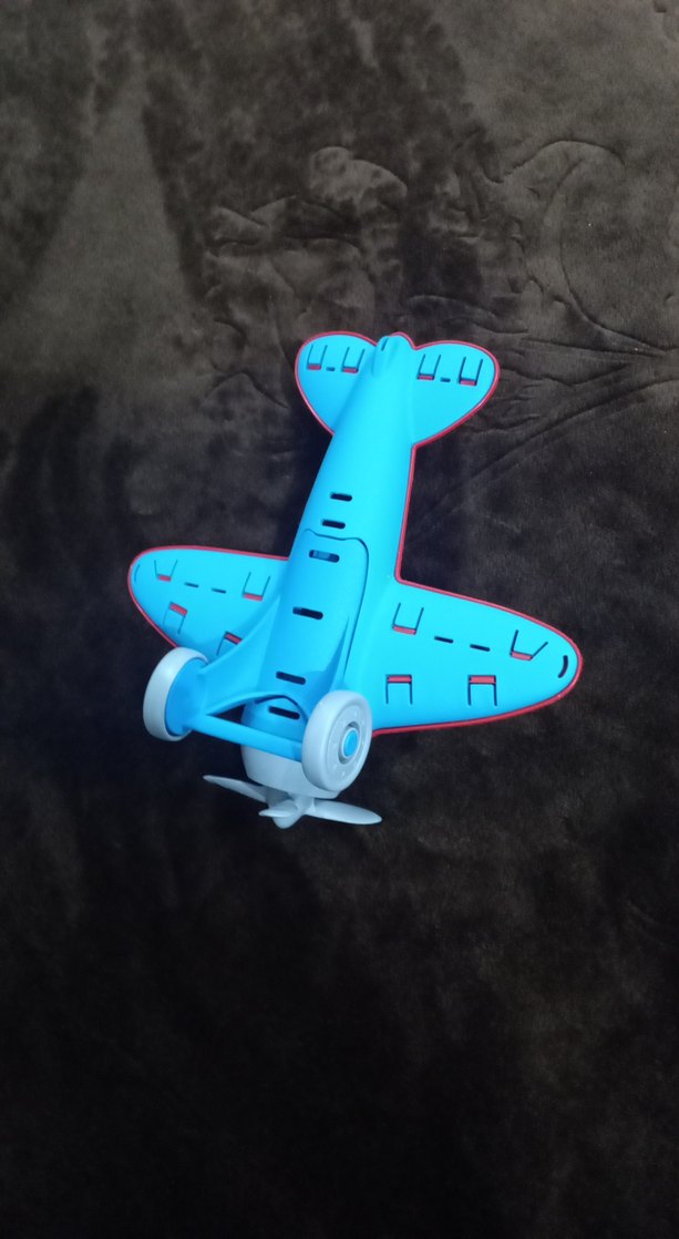 Pembe ve Mavi Renkli Oyuncak Uçak - Görsel 5