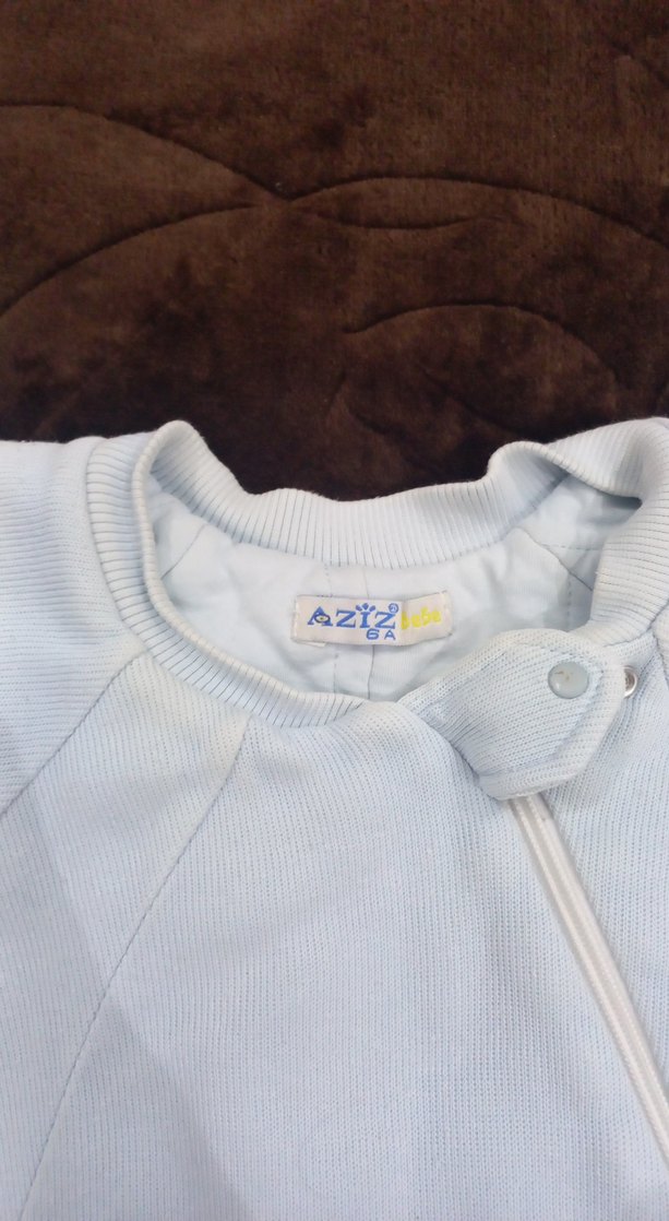 Mavi Bebek Fermuarlı Tulum, Uzun Kollu - Görsel 2