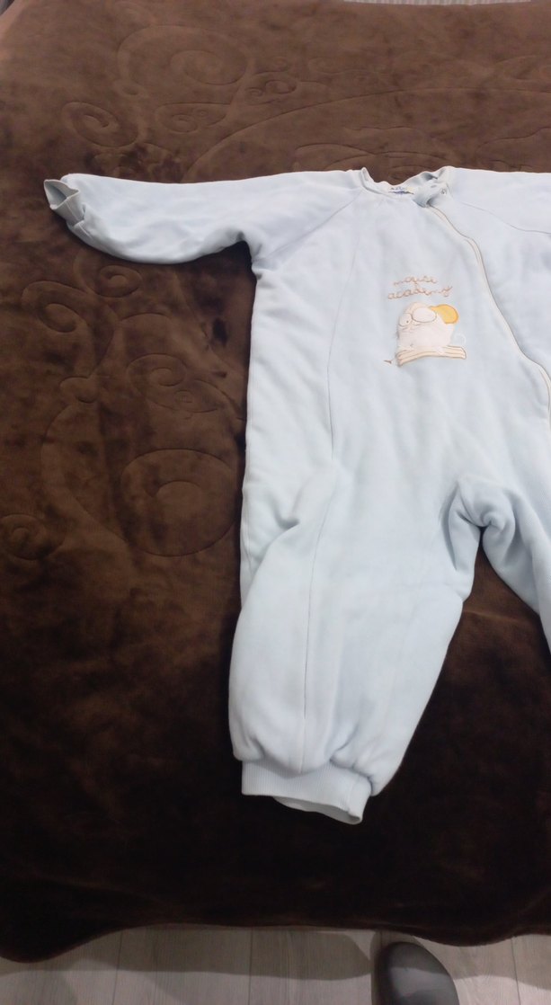 Mavi Bebek Fermuarlı Tulum, Uzun Kollu - Görsel 5