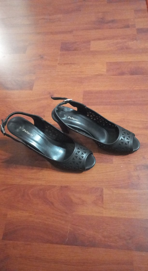 Siyah Tokalı İnce Topuklu Kadın Ayakkabı - Görsel 2