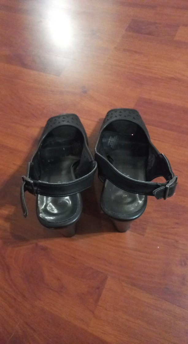 Siyah Tokalı İnce Topuklu Kadın Ayakkabı - Görsel 4