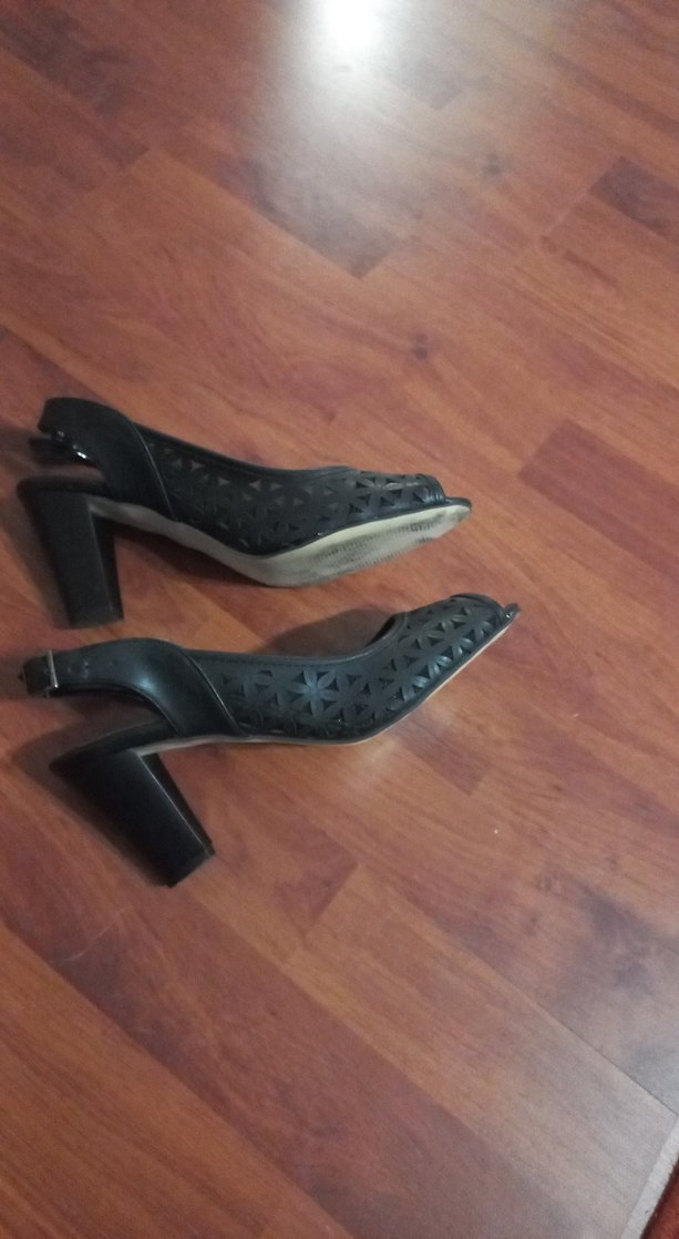 Siyah Tokalı İnce Topuklu Kadın Ayakkabı - Görsel 5