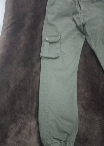 Gri Kamuflaj Kadın Kargo Pantolon - Görsel 2