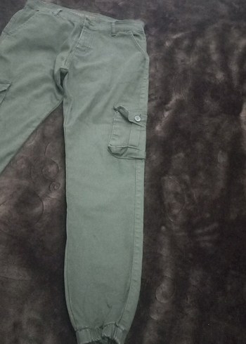 Gri Kamuflaj Kadın Kargo Pantolon - Görsel 3