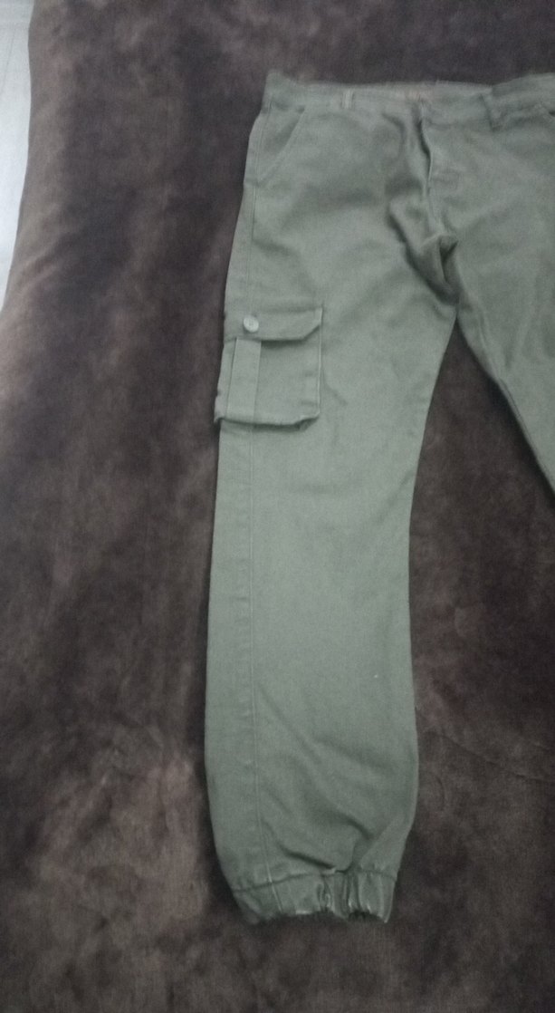 Gri Kamuflaj Kadın Kargo Pantolon - Görsel 2