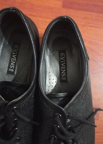 Siyah Kadın Blok Topuklu Oxford Ayakkabı - Görsel 6