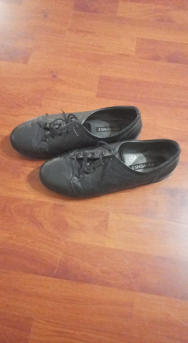 Siyah Kadın Blok Topuklu Oxford Ayakkabı - Görsel 3