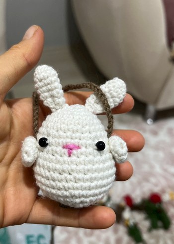 İAmigırumi tavşan araba süsü - Görsel 2