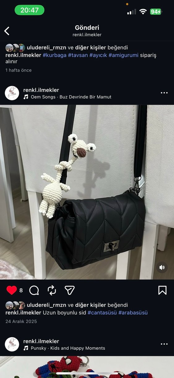 Uzun Boyunlu sid Amigurumi - Görsel 2