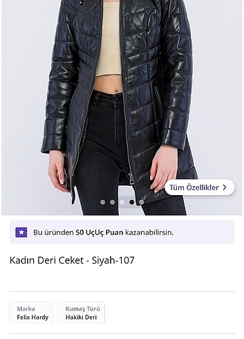 Derimod Punto hakiki deri kürklü mont