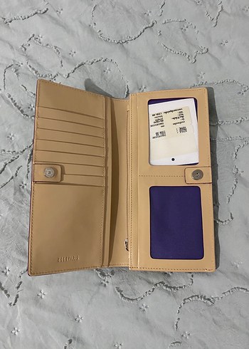 Bej Deri Kadın Portföy Cüzdan - Görsel 2