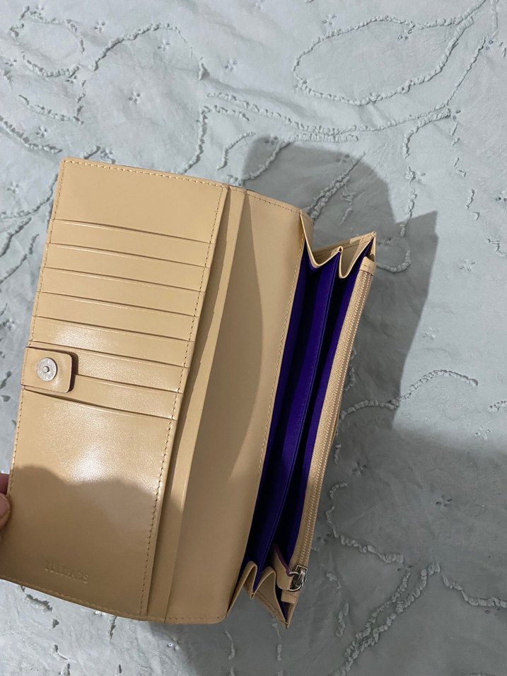 Bej Deri Kadın Portföy Cüzdan - Görsel 3