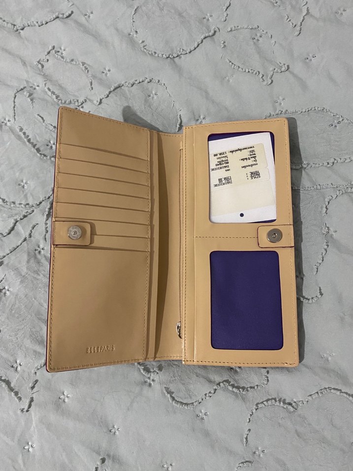 Bej Deri Kadın Portföy Cüzdan - Görsel 2