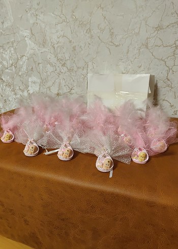 Pembe Bebek Sepeti Süslemesi bebek magnet - Görsel 3