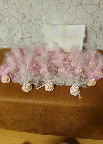 Pembe Bebek Sepeti Süslemesi bebek magnet - Görsel 6