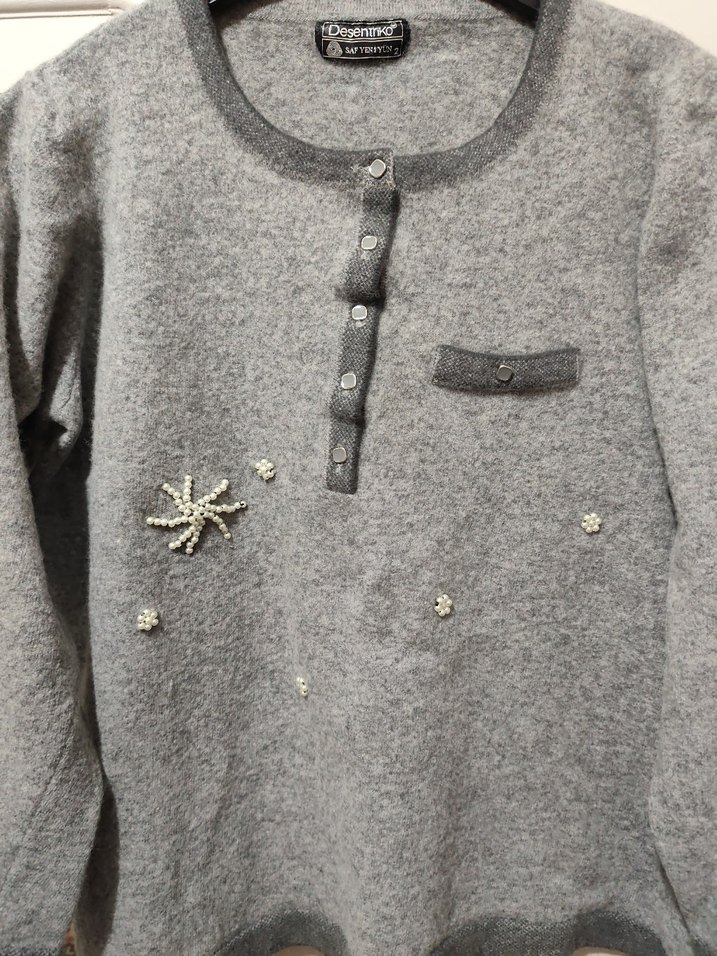 DESENTRİKO SAF YENİ YÜN KAZAK - Görsel 3