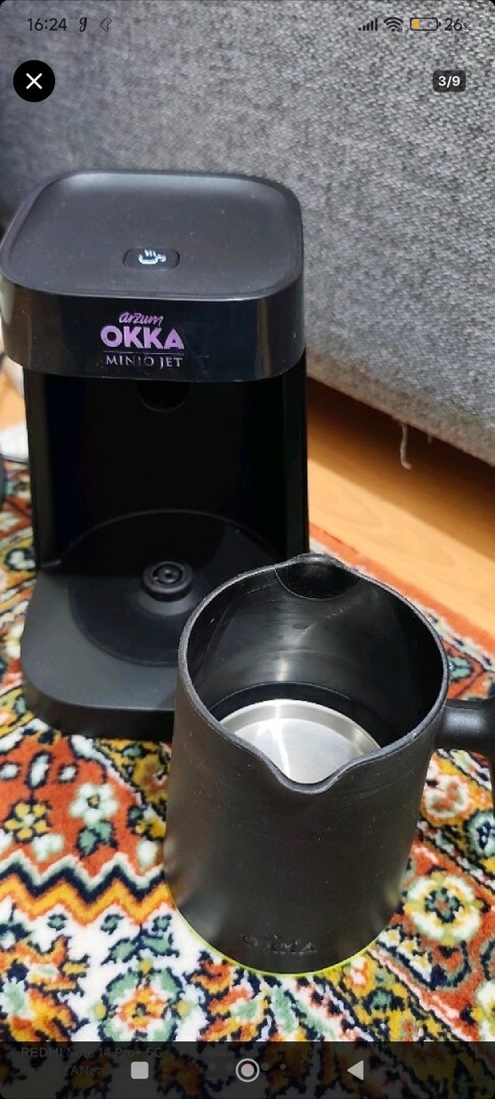 Okka Miniojet Siyah Kahve Makinesi - Görsel 3