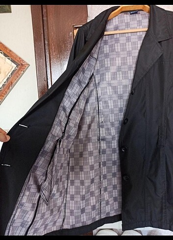 50 Beden siyah Renk Trençkot yeni 5xl