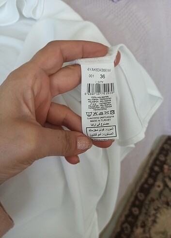 36 Beden beyaz Renk Koton bluz