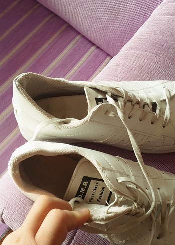 36 Beden Beyaz Kadın Dolgu Topuk Spor Ayakkabı