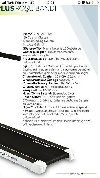 Beden Dynamic Proform Power Plus Koşu Bandı