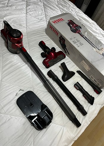 Vestel Kırmızı Kablosuz Dikey Elektrikli Süpürge