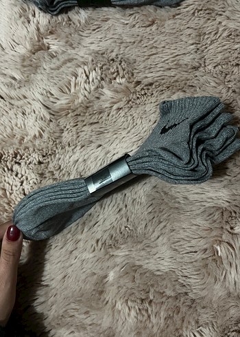 Unisex Gri Nike Çorap - Görsel 4