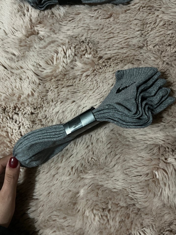 Unisex Gri Nike Çorap - Görsel 4