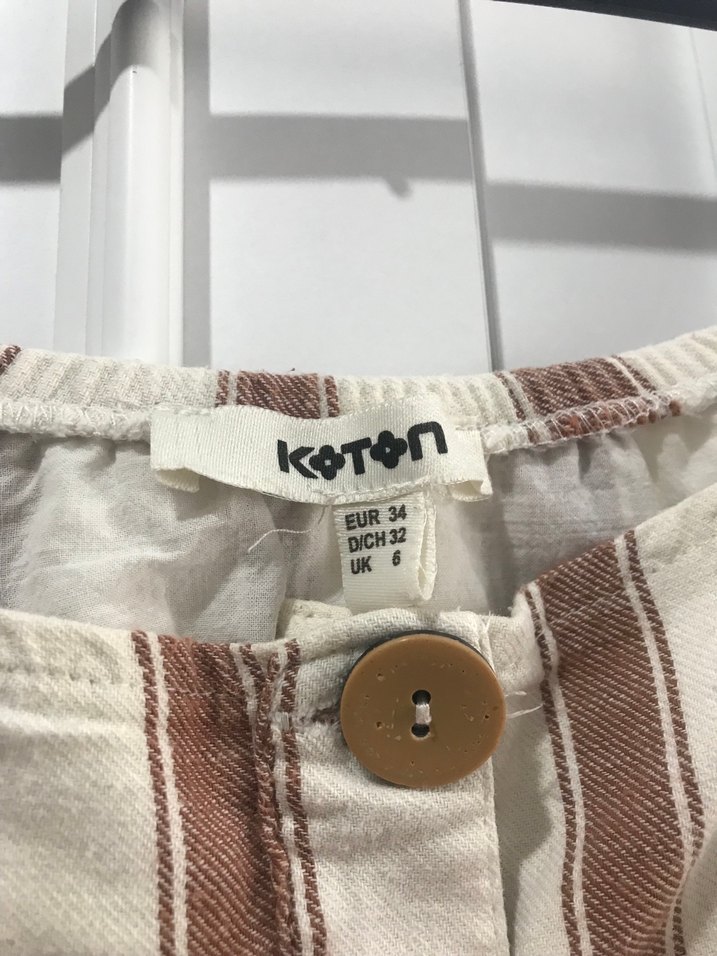 Bej Çizgili Bohem Uzun Elbise - Görsel 3